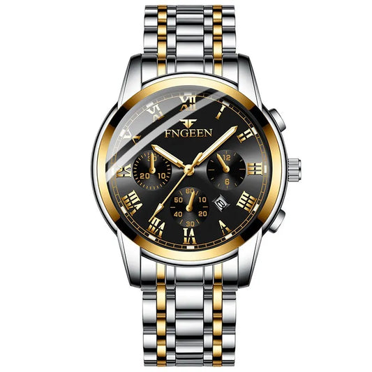 Fngeen Men's Business Watches – Stainless Steel Luxury Timepieces